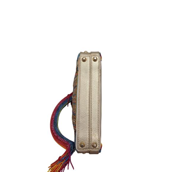 Mary Frances Sunshine & Rainbows Beaded Top Handle Bag NWT Handmade Evening Bag - Picture 10 of 11